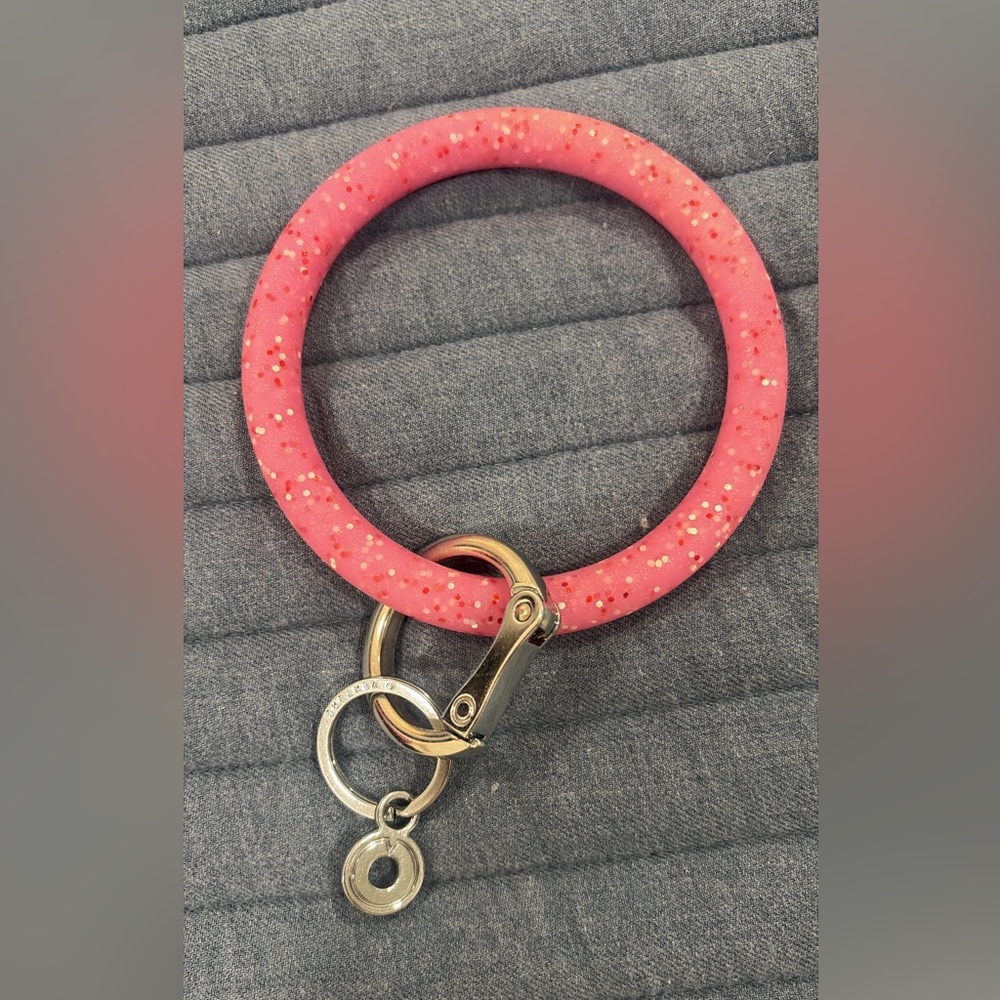 Oventure Pink Glitter Bracelet Keyring